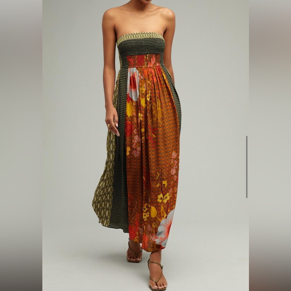 Siddhartha Bansal Smocked Maxi Dress